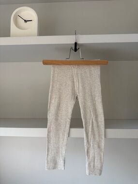 Jamie Kay Oatmeal marle Ribbed Knit Baby/Toddler Leggings